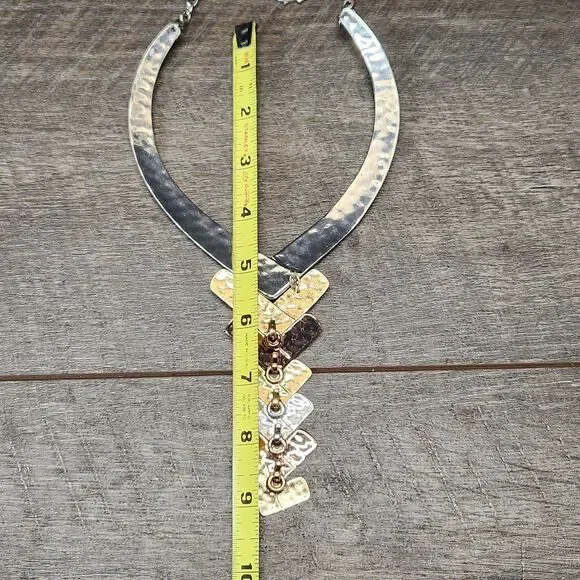 Robert Lee Morris RLM Studio Soho collection Collar Necklace Hammered Finish - Picture 9 of 9